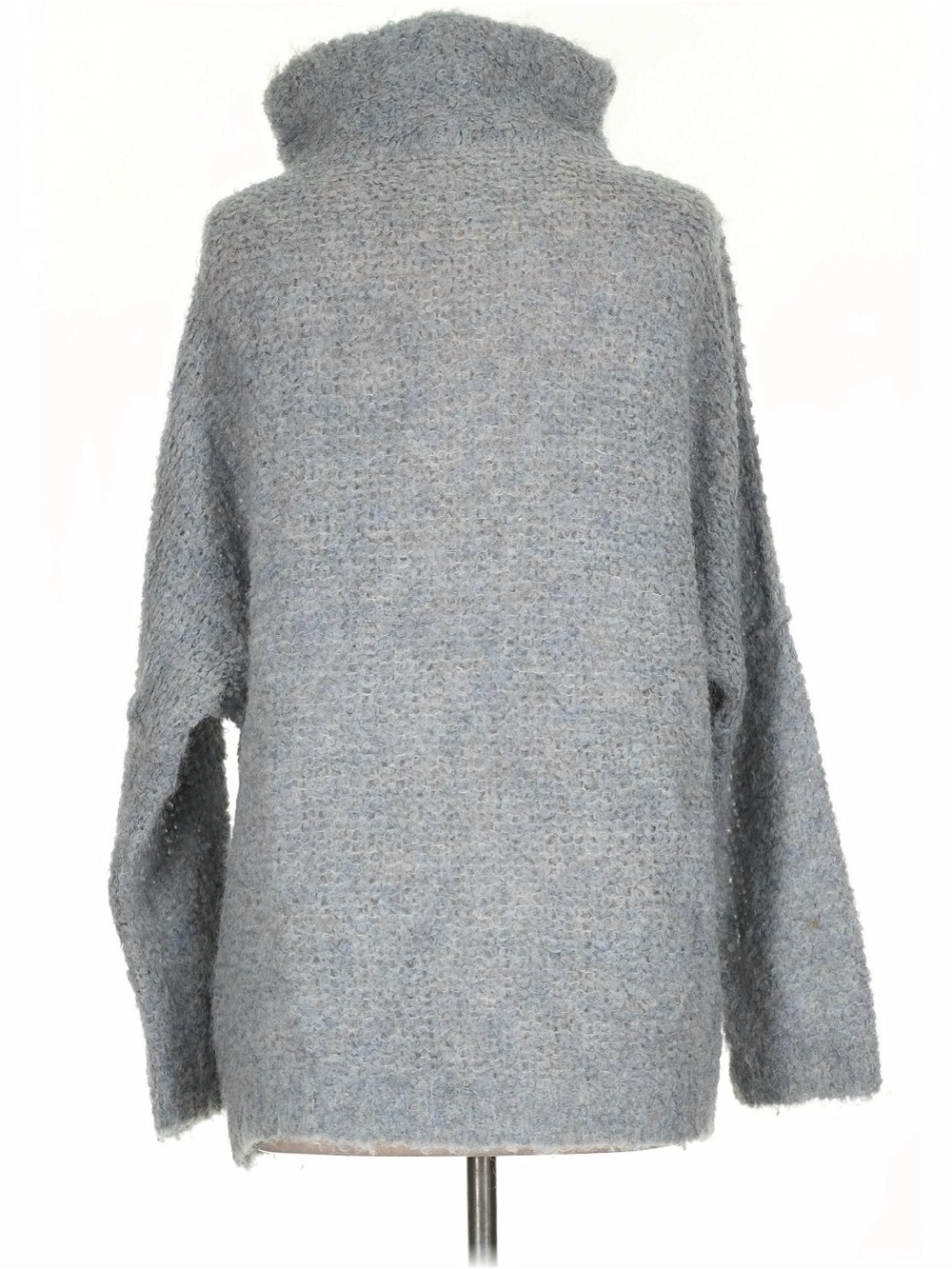 Free People Cozy Oversized Turtleneck Sweater in Light Gray